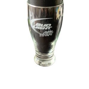 Pre Owned Budweiser BUD LIGHT GOLDEN WHEAT Pilsner Glass Rare Vintage HTF
